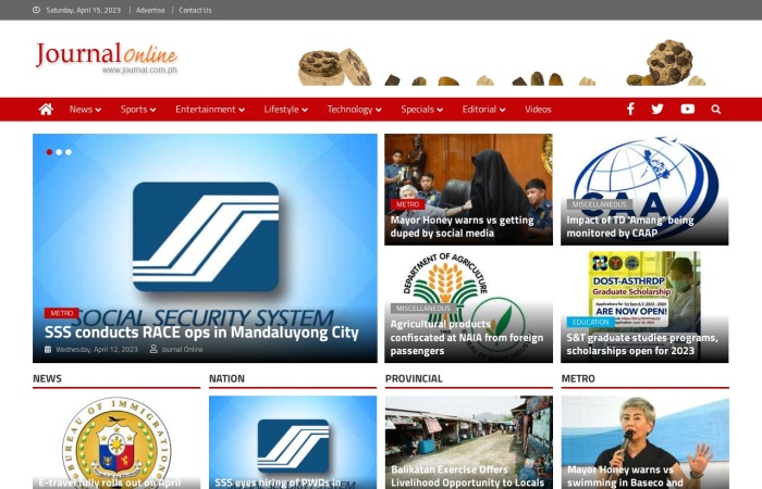 Site Screenshot for Journal Online