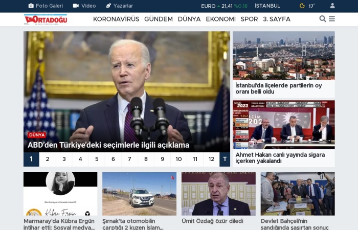 Site Screenshot for Orta Doğu Gazetesi