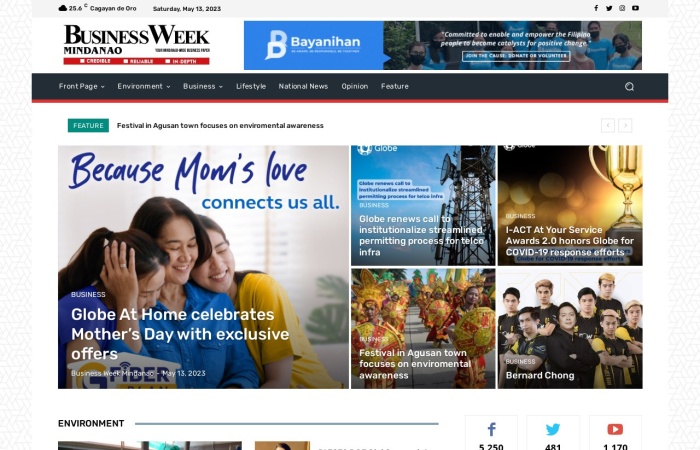 Site Screenshot for Business Week Mindanao