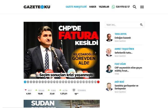 Site Screenshot for Gazete Oku
