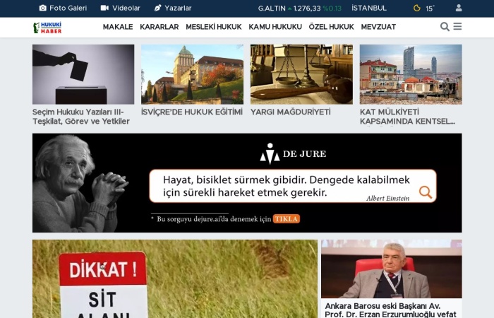Site Screenshot for Hukuki Haber