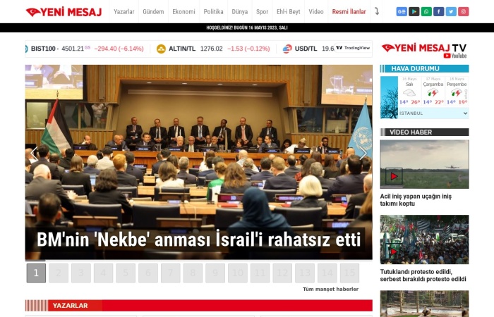 Site Screenshot for Yeni Mesaj